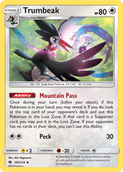 Pokemon Lost Thunder Trumbeak - 165