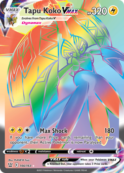 Pokemon Battle Styles Tapu Koko VMAX - 166