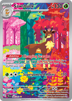 Pokemon Temporal Forces Sawsbuck - 166