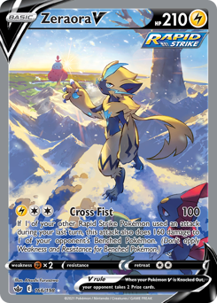Pokemon Chilling Reign Zeraora V - 166