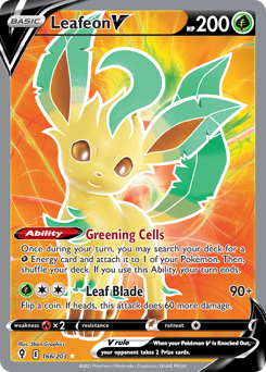Pokemon Evolving Skies Leafeon V - 166