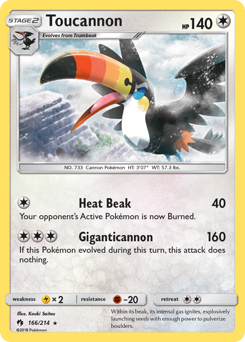 Pokemon Lost Thunder Toucannon - 166