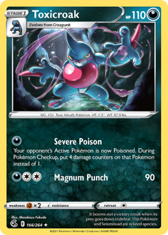 Pokemon Fusion Strike Toxicroak - 166