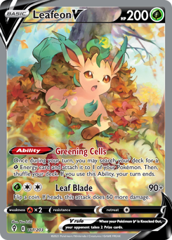 Pokemon Evolving Skies Leafeon V - 167