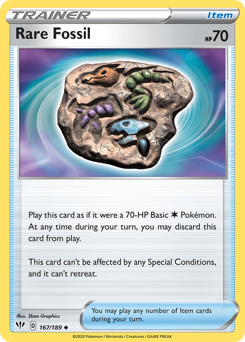 Pokemon Darkness Ablaze Rare Fossil - 167