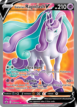 Pokemon Chilling Reign Galarian Rapidash V - 167