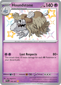 Pokemon Paldean Fates Houndstone - 168