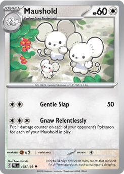 Pokemon Paldea Evolved Maushold - 168