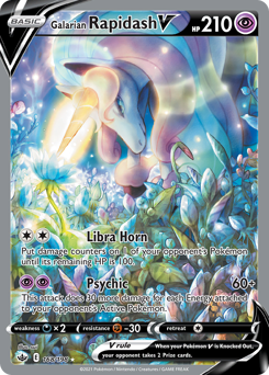 Pokemon Chilling Reign Galarian Rapidash V - 168