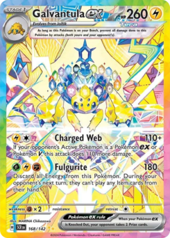 Pokemon Stellar Crown Galvantula ex - 168