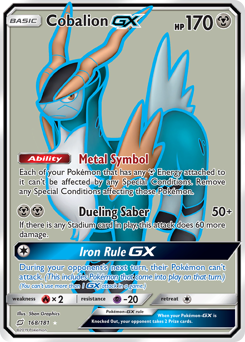 Pokemon Team Up Cobalion-GX - 168