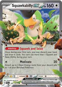 Pokemon Paldea Evolved Squawkabilly ex - 169