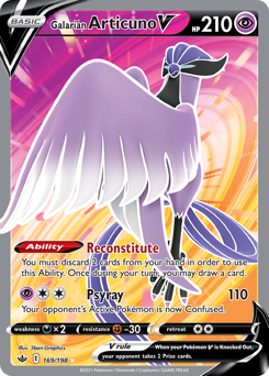 Pokemon Chilling Reign Galarian Articuno V - 169