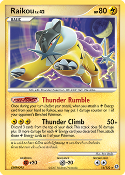 Pokemon Secret Wonders Raikou - 16