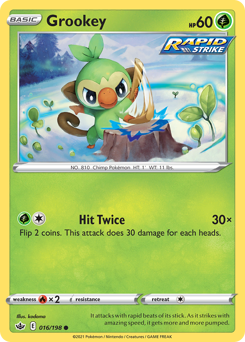 Pokemon Chilling Reign Grookey - 16