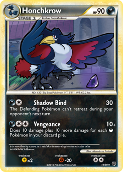 Pokemon HS—Undaunted Honchkrow - 16