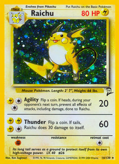 Pokemon Base Set 2 Raichu - 16