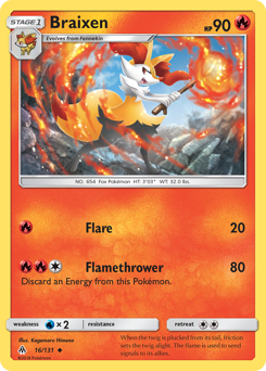 Pokemon Forbidden Light Braixen - 16