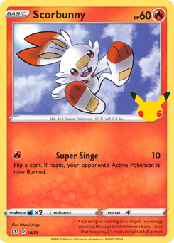 Pokemon McDonald's Collection 2021 Scorbunny - 16