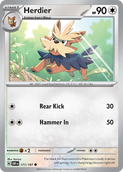 Pokemon Obsidian Flames Herdier - 171