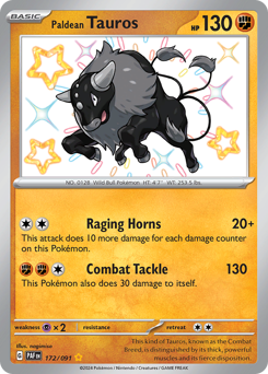 Pokemon Paldean Fates Paldean Tauros - 172