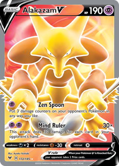 Pokemon Vivid Voltage Alakazam V - 172
