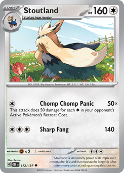 Pokemon Obsidian Flames Stoutland - 172