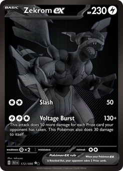 Pokemon Black Bolt Zekrom ex - 172