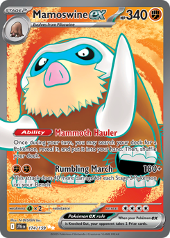 Pokemon Journey Together Mamoswine ex - 174