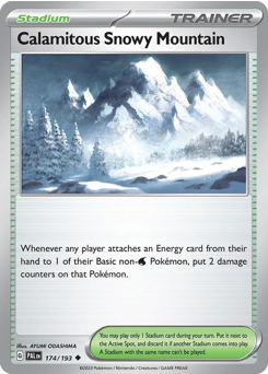 Pokemon Paldea Evolved Calamitous Snowy Mountain - 174