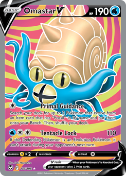Pokemon Silver Tempest Omastar V - 174