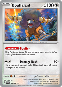 Pokemon Obsidian Flames Bouffalant - 174