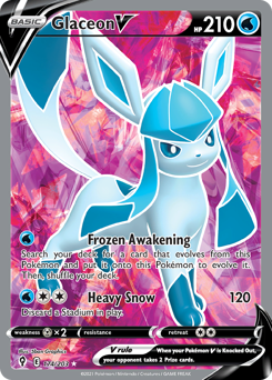 Pokemon Evolving Skies Glaceon V - 174