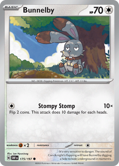 Pokemon Obsidian Flames Bunnelby - 175