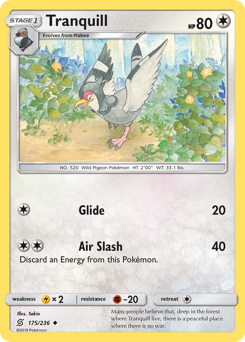 Pokemon Unified Minds Tranquill - 175