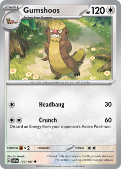 Pokemon Obsidian Flames Gumshoos - 177
