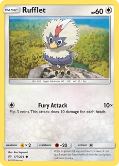 Pokemon Cosmic Eclipse Rufflet - 177