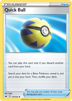 Pokemon Sword & Shield Quick Ball - 179
