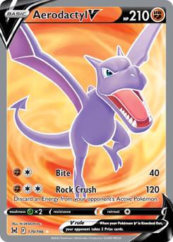Pokemon Lost Origin Aerodactyl V - 179
