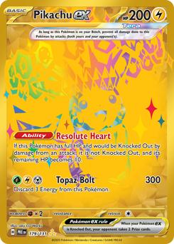 Pokemon Prismatic Evolutions Pikachu ex - 179