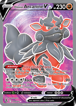 Pokemon Silver Tempest Hisuian Arcanine V - 179