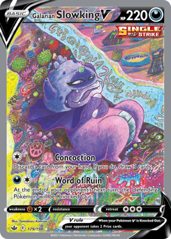 Pokemon Chilling Reign Galarian Slowking V - 179