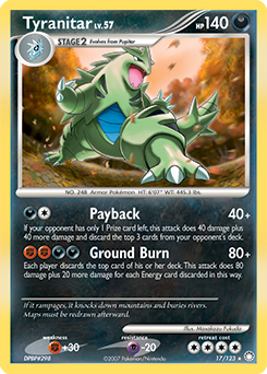 Pokemon Mysterious Treasures Tyranitar - 17