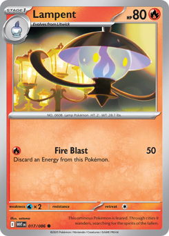 Pokemon White Flare Lampent - 17