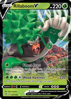 Pokemon Rebel Clash Rillaboom V - 17