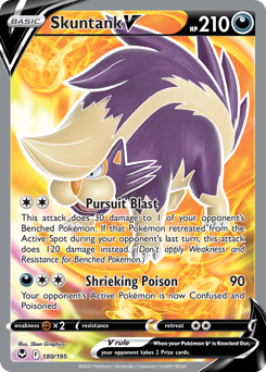 Pokemon Silver Tempest Skuntank V - 180