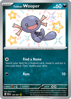 Pokemon Paldean Fates Paldean Wooper - 180