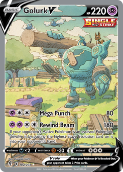 Pokemon Evolving Skies Golurk V - 182