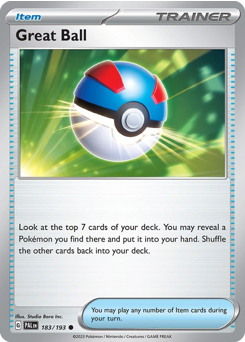 Pokemon Paldea Evolved Great Ball - 183