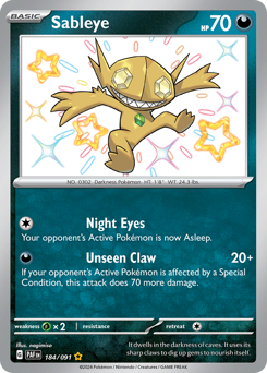 Pokemon Paldean Fates Sableye - 184